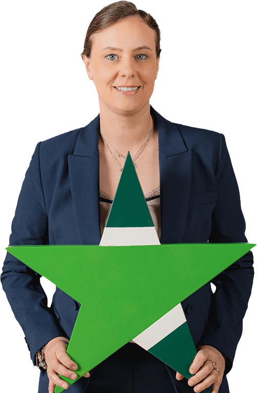Consulente Starbrixia con la stella del brand